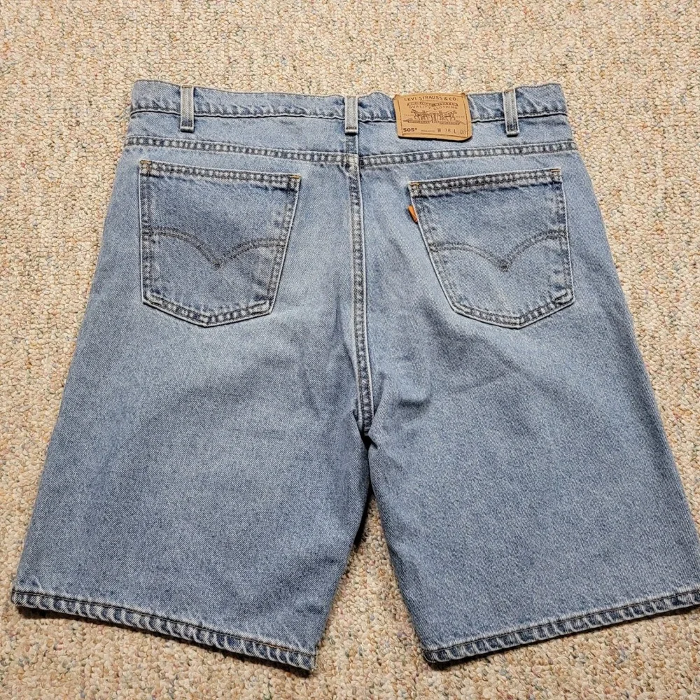 Levi's 505 Shorts Mens 38 Blue Vintage 90s Orange Tab‎ Made in USA Denim Jorts